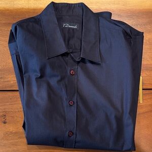 7 Diamonds Navy Dress Shirt